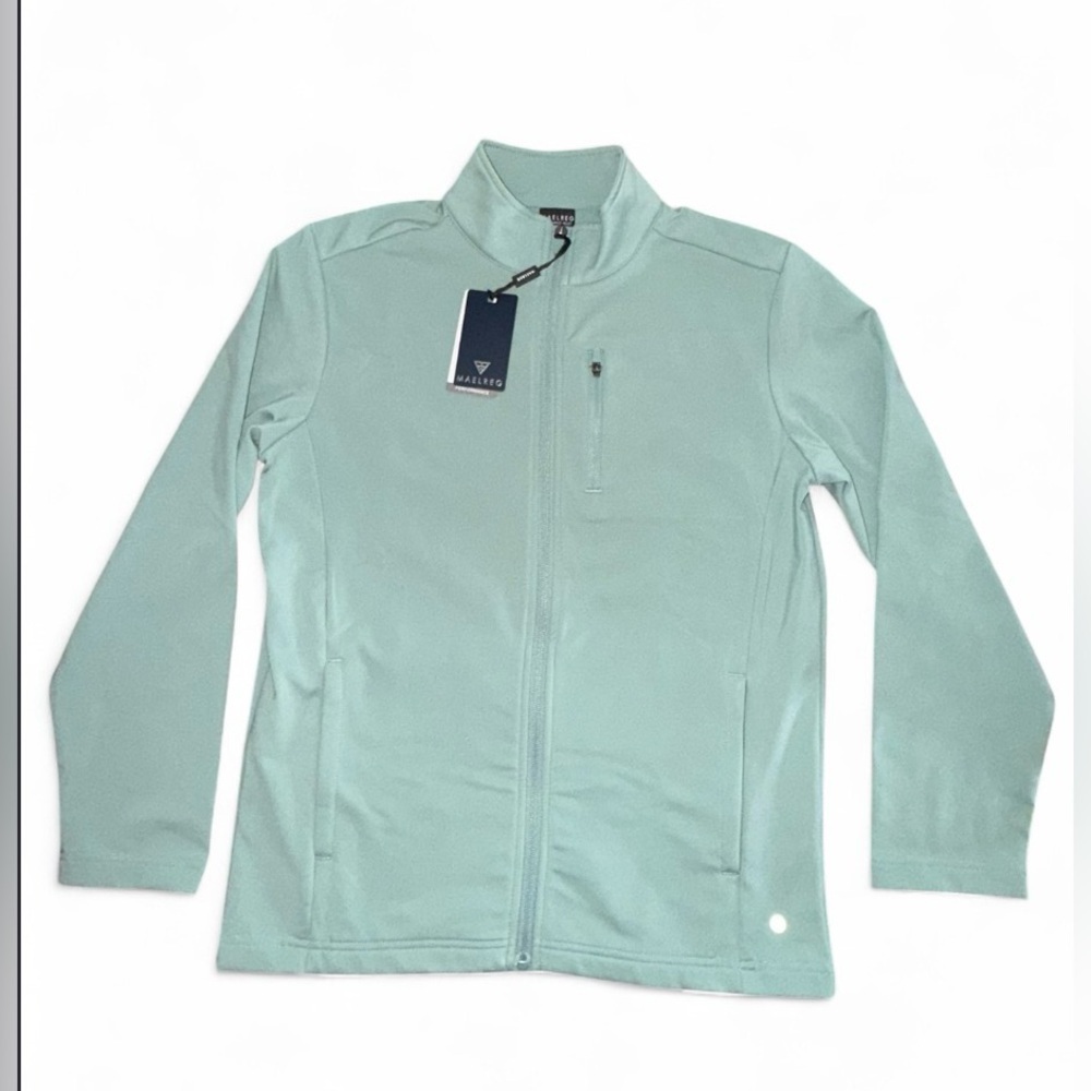 Maelreg Performance Jacket Girls Size 14-16 Youth Dusty Green Full Zip NWT